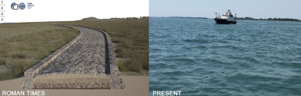 Arqueólogos encontram antiga estrada romana no fundo da Lagoa de Veneza - 1